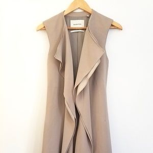 "Marcelo" mid-length Vest in light-tan by Babaton